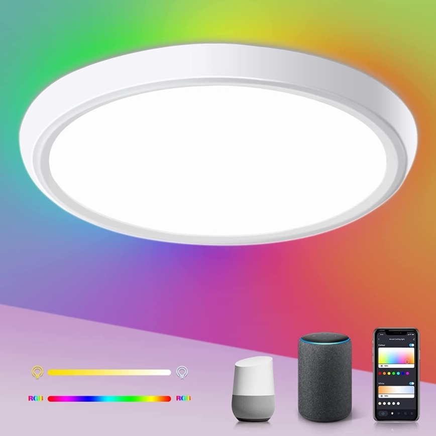 Immax NEO 07164-40 - LED RGB+CCT Reguliuojamas lubų šviestuvas NEO LITE TUDO LED/50W/230V Wi-Fi Tuya + nuotolinio valdymo pultas
