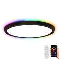 Immax NEO 07166-B40 - LED RGB+CCT reguliuojamas lubų šviestuvas NEO LITE TUDO LED/50W/230V Wi-Fi Tuya juodas + nuotolinio valdymo pultas