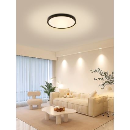 Immax NEO 07166-B40 - LED RGB+CCT Pritemdomas lubinis šviestuvas NEO LITE TUDO LED/50W/230V Wi-Fi Tuya juoda + nuotolinio valdymo pultas