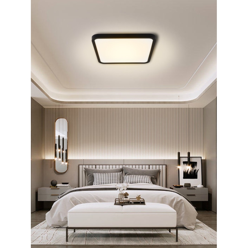 Immax NEO 07167-B40 - LED RGB+CCT Pritemdomas lubinis šviestuvas NEO LITE TUDO LED/50W/230V Wi-Fi Tuya juoda + nuotolinio valdymo pultas