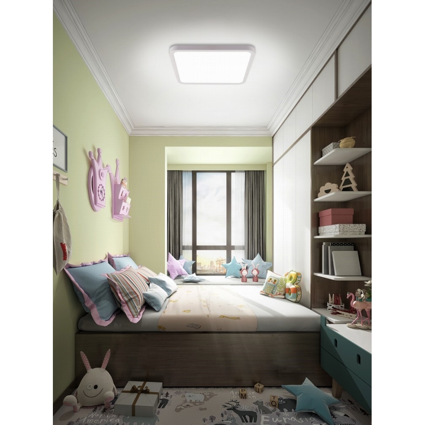Immax NEO 07168-W40 - LED RGB+CCT Pritemdomas lubinis šviestuvas NEO LITE TUDO LED/50W/230V Wi-Fi Tuya balta + nuotolinio valdymo pultas