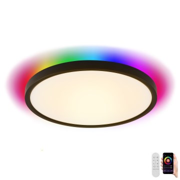 Immax NEO 07170-B60 - LED RGB+CCT Pritemdomas lubinis šviestuvas NEO LITE TUDO LED/65W/230V 2700-6500K Wi-Fi Tuya juoda + nuotolinio valdymo pultas