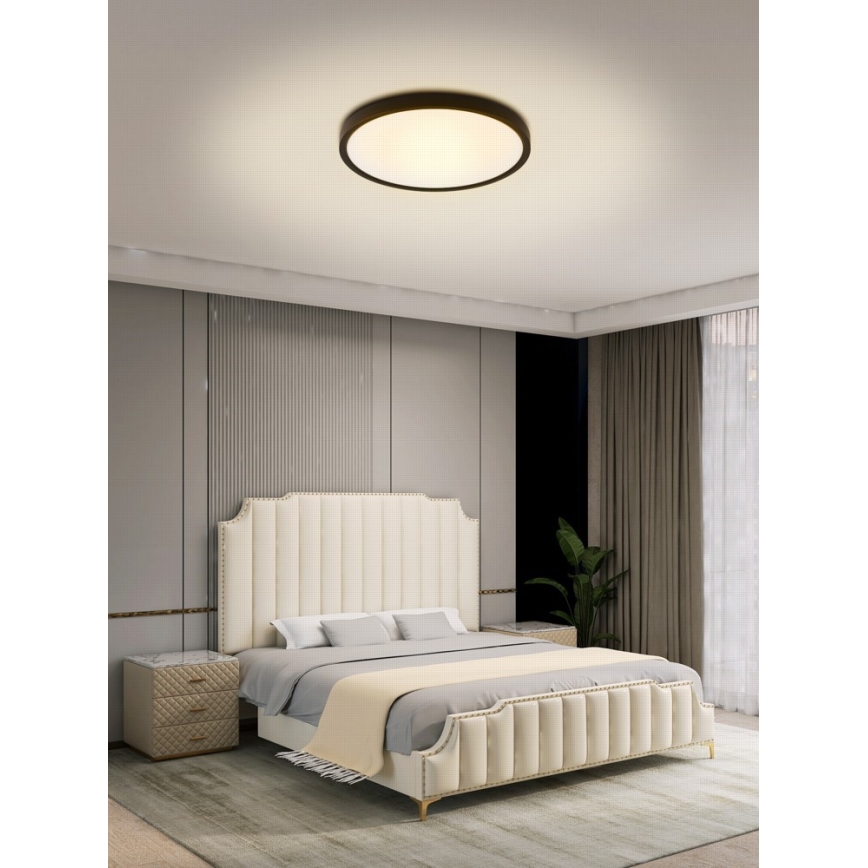 Immax NEO 07170-B60 - LED RGB+CCT Pritemdomas lubinis šviestuvas NEO LITE TUDO LED/65W/230V 2700-6500K Wi-Fi Tuya juoda + nuotolinio valdymo pultas
