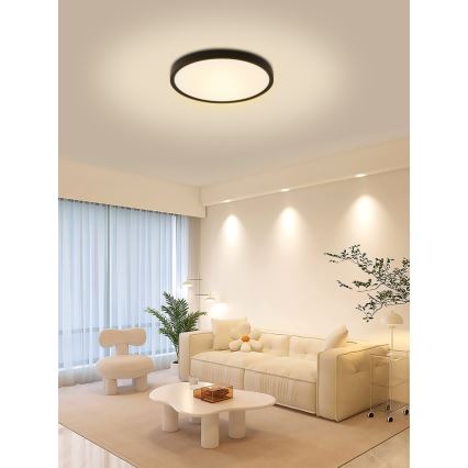 Immax NEO 07170-B60 - LED RGB+CCT Pritemdomas lubinis šviestuvas NEO LITE TUDO LED/65W/230V 2700-6500K Wi-Fi Tuya juoda + nuotolinio valdymo pultas