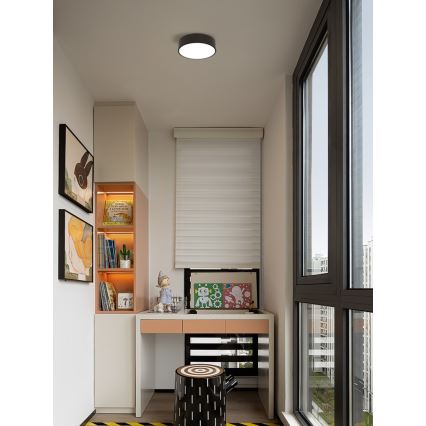 Immax NEO 07200L - LED Pritemdomas lubinis šviestuvas RONDATE LED/18W/230V 3000-6000K diametras 25 cm juoda Tuya + nuotolinio valdymo pultas