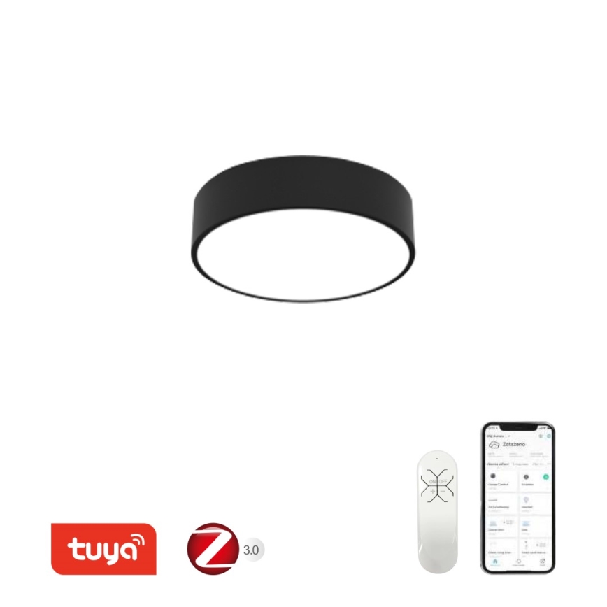 Immax NEO 07200L - LED Pritemdomas lubinis šviestuvas RONDATE LED/18W/230V 3000-6000K diametras 25 cm juoda Tuya + nuotolinio valdymo pultas