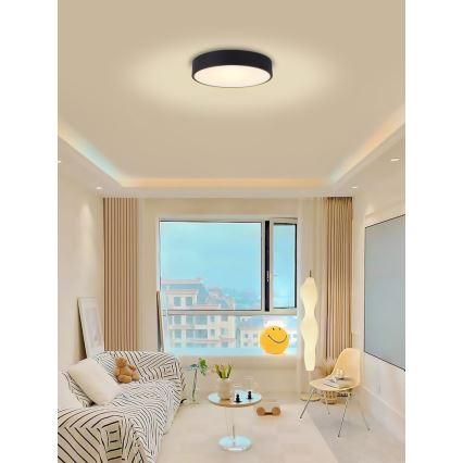 Immax NEO 07201L - LED Pritemdomas lubinis šviestuvas RONDATE LED/28W/230V juoda Tuya + nuotolinio valdymo pultas