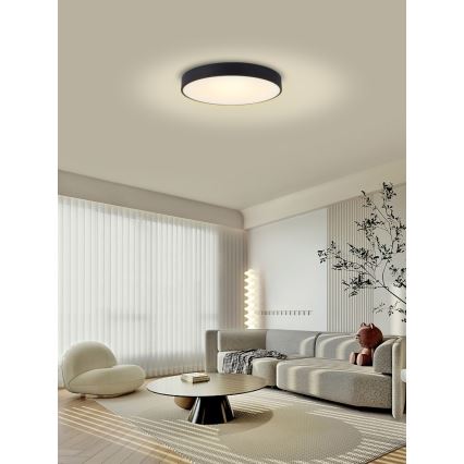 Immax NEO 07202L - LED Pritemdomas lubinis šviestuvas RONDATE LED/53W/230V juoda Tuya + nuotolinio valdymo pultas