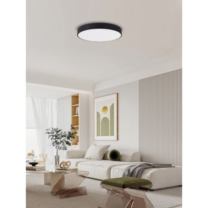 Immax NEO 07202L - LED Pritemdomas lubinis šviestuvas RONDATE LED/53W/230V juoda Tuya + nuotolinio valdymo pultas