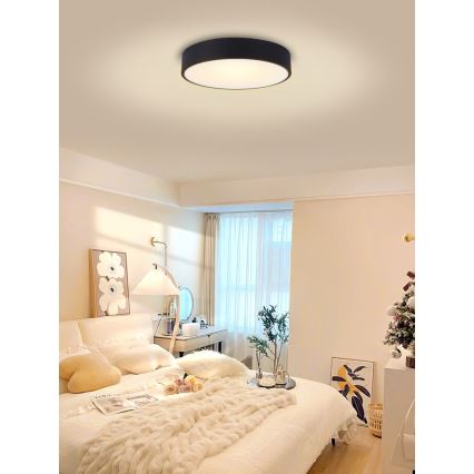 Immax NEO 07202L - LED Pritemdomas lubinis šviestuvas RONDATE LED/53W/230V juoda Tuya + nuotolinio valdymo pultas