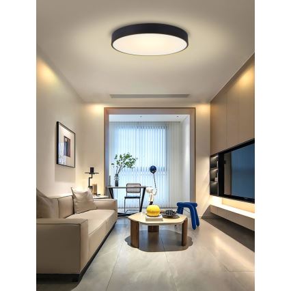 Immax NEO 07203L-LED Pritemdomas lubinis šviestuvas RONDATE 65W/230V 3000-6000K Tuya juoda + nuotolinio valdymo pultas