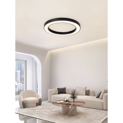 Immax NEO 07210L - LED Pritemdomas lubinis šviestuvas PASTEL LED/68W/230V 95 cm juoda Tuya + nuotolinio valdymo pultas