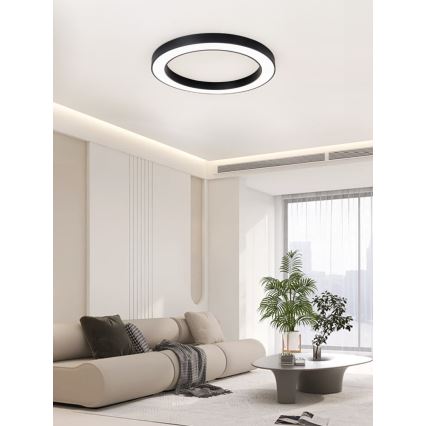 Immax NEO 07210L - LED Pritemdomas lubinis šviestuvas PASTEL LED/68W/230V 95 cm juoda Tuya + nuotolinio valdymo pultas