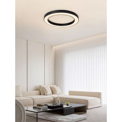 Immax NEO 07210L - LED Pritemdomas lubinis šviestuvas PASTEL LED/68W/230V 95 cm juoda Tuya + nuotolinio valdymo pultas