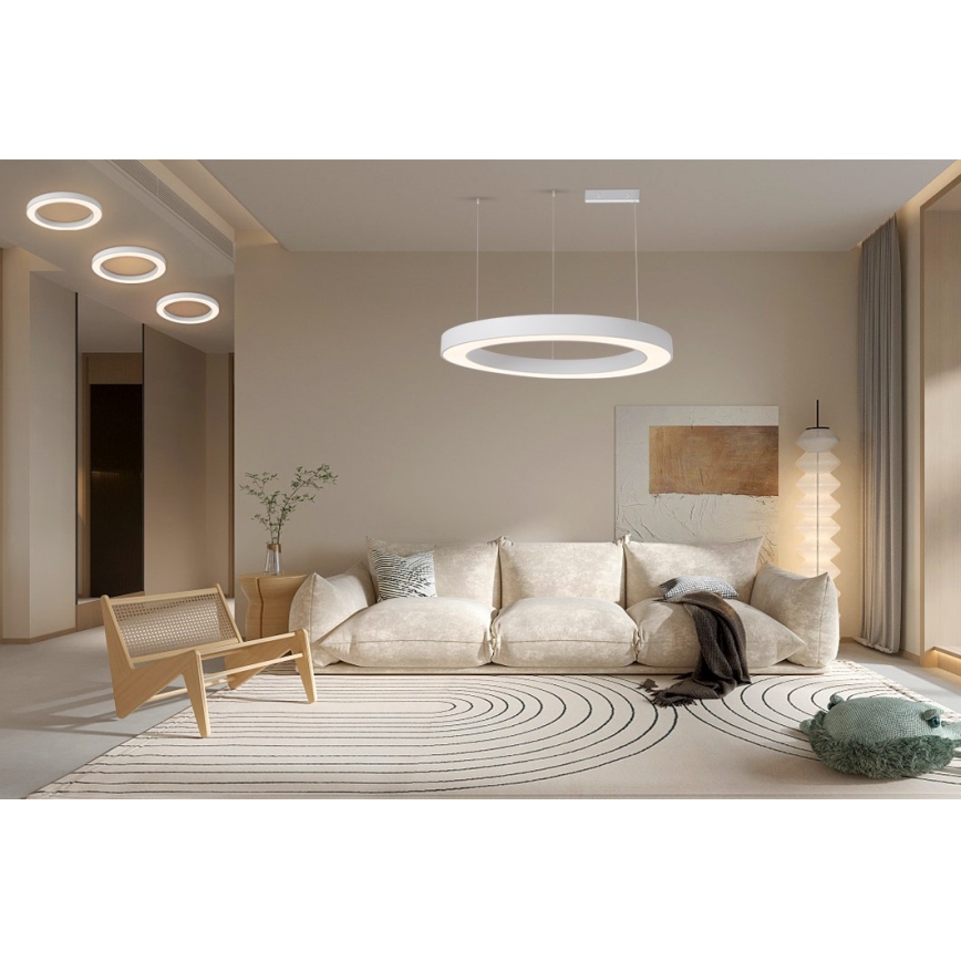 Immax NEO 07214L - LED Reguliuojamas pakabinamas sietynas PASTEL LED/68W/230V 2700-6500K balta 95 cm Tuya + nuotolinio valdymo pultas