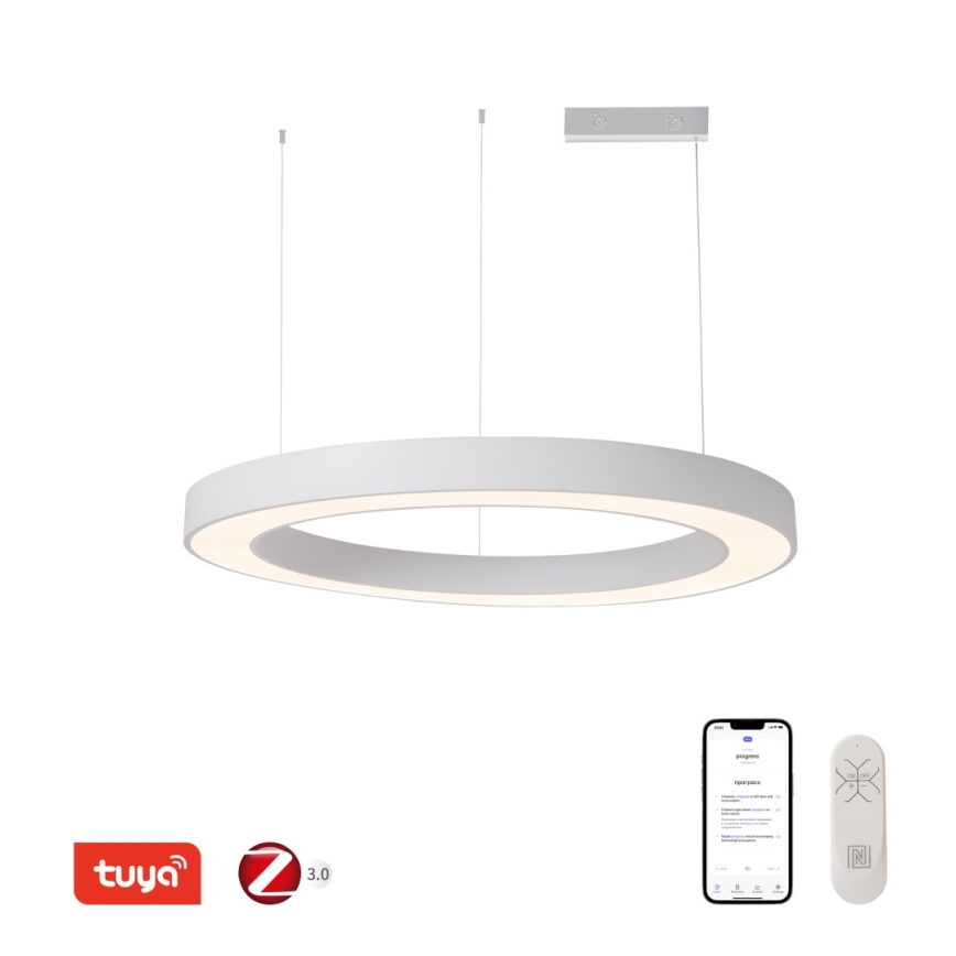 Immax NEO 07214L - LED Reguliuojamas pakabinamas sietynas PASTEL LED/68W/230V 2700-6500K balta 95 cm Tuya + nuotolinio valdymo pultas