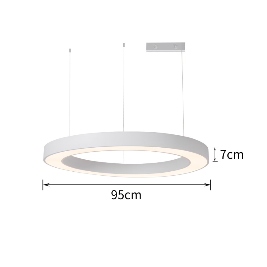 Immax NEO 07214L - LED Reguliuojamas pakabinamas sietynas PASTEL LED/68W/230V 2700-6500K balta 95 cm Tuya + nuotolinio valdymo pultas