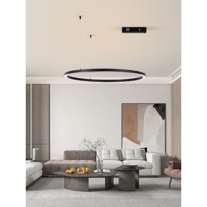 Immax NEO 07215L - LED Pritemdomas pakabinamas sietynas FINO LED/60W/230V 80 cm juoda Tuya + nuotolinio valdymo pultas