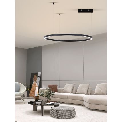 Immax NEO 07215L - LED Pritemdomas pakabinamas sietynas FINO LED/60W/230V 80 cm juoda Tuya + nuotolinio valdymo pultas