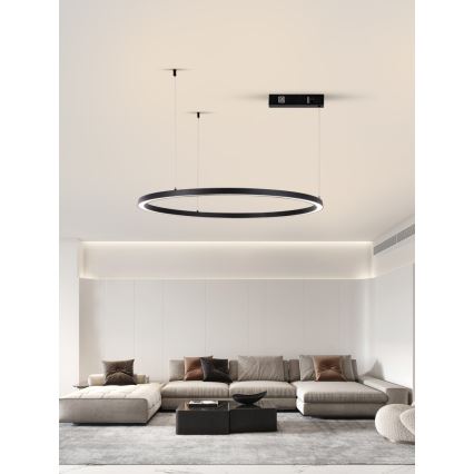 Immax NEO 07215L - LED Pritemdomas pakabinamas sietynas FINO LED/60W/230V 80 cm juoda Tuya + nuotolinio valdymo pultas