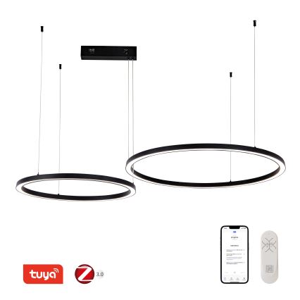 Immax NEO 07216L - LED Pritemdomas pakabinamas sietynas FINO LED/93W/230V 60/80cm juoda Tuya + nuotolinio valdymo pultas