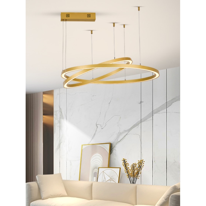 Immax NEO 07218L - LED Pritemdomas sietynas FINO 93W/230V 60/80cm auksas Tuya+RC