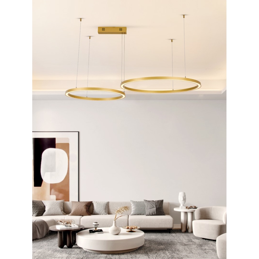 Immax NEO 07218L - LED Pritemdomas sietynas FINO 93W/230V 60/80cm auksas Tuya+RC