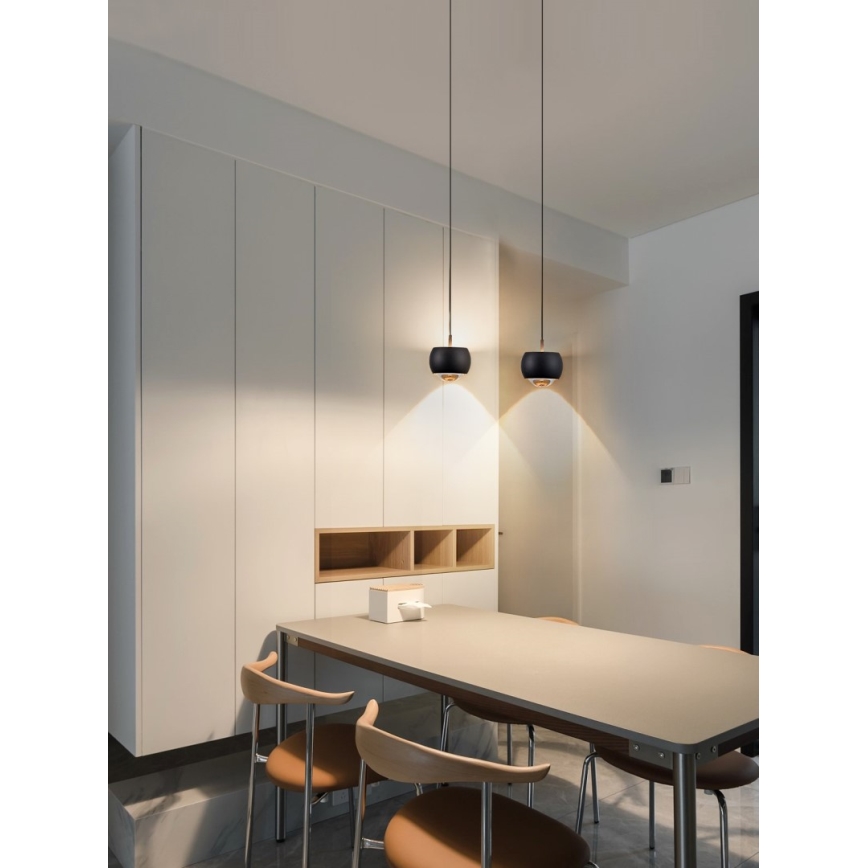 Immax NEO 07219L - LED Pritemdomas pakabinamas sietynas DORMINE LED/6W/230V matinė juoda Tuya + nuotolinio valdymo pultas