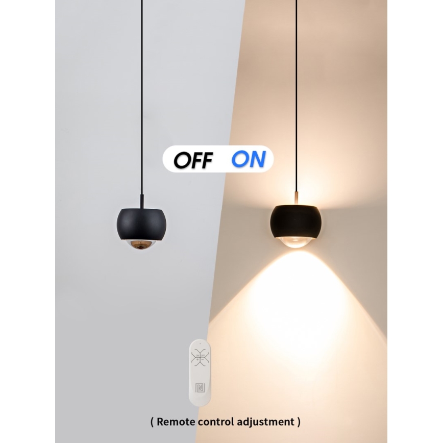 Immax NEO 07219L - LED Pritemdomas pakabinamas sietynas DORMINE LED/6W/230V matinė juoda Tuya + nuotolinio valdymo pultas