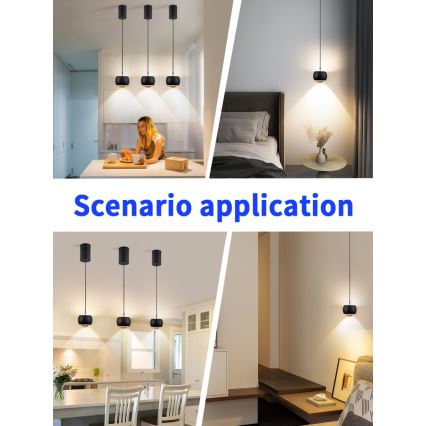 Immax NEO 07219L - LED reguliuojamas pakabinamas šviestuvas ant laido DORMINE LED/6W/230V matinė juoda Tuya + nuotolinio valdymo pultas