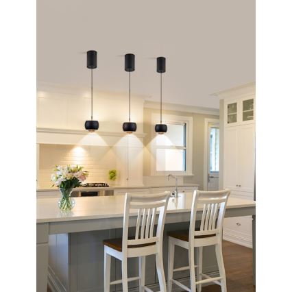 Immax NEO 07219L - LED reguliuojamas pakabinamas šviestuvas ant laido DORMINE LED/6W/230V matinė juoda Tuya + nuotolinio valdymo pultas