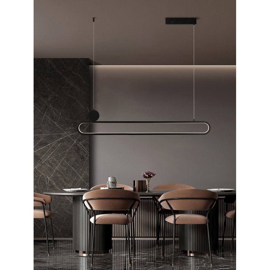 Immax NEO 07231L - LED Reguliuojamas pakabinamas sietynas NEO LITE OVALE LED/50W/230V 2700-6500K Wi-Fi Tuya + nuotolinio valdymo pultas
