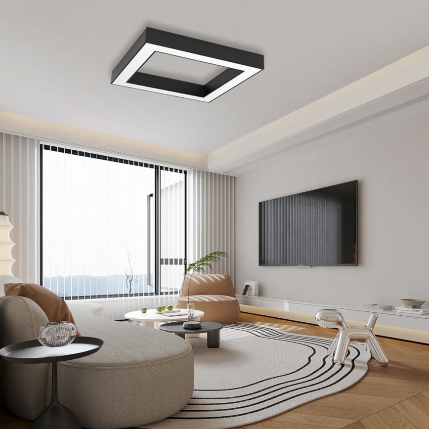 Immax NEO 07239L - LED Pritemdomas lubinis šviestuvas CANTO LED/60W/230V juoda Tuya + nuotolinio valdymo pultas