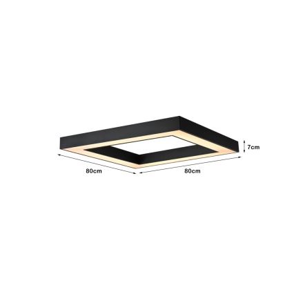 Immax NEO 07239L - LED Pritemdomas lubinis šviestuvas CANTO LED/60W/230V juoda Tuya + nuotolinio valdymo pultas