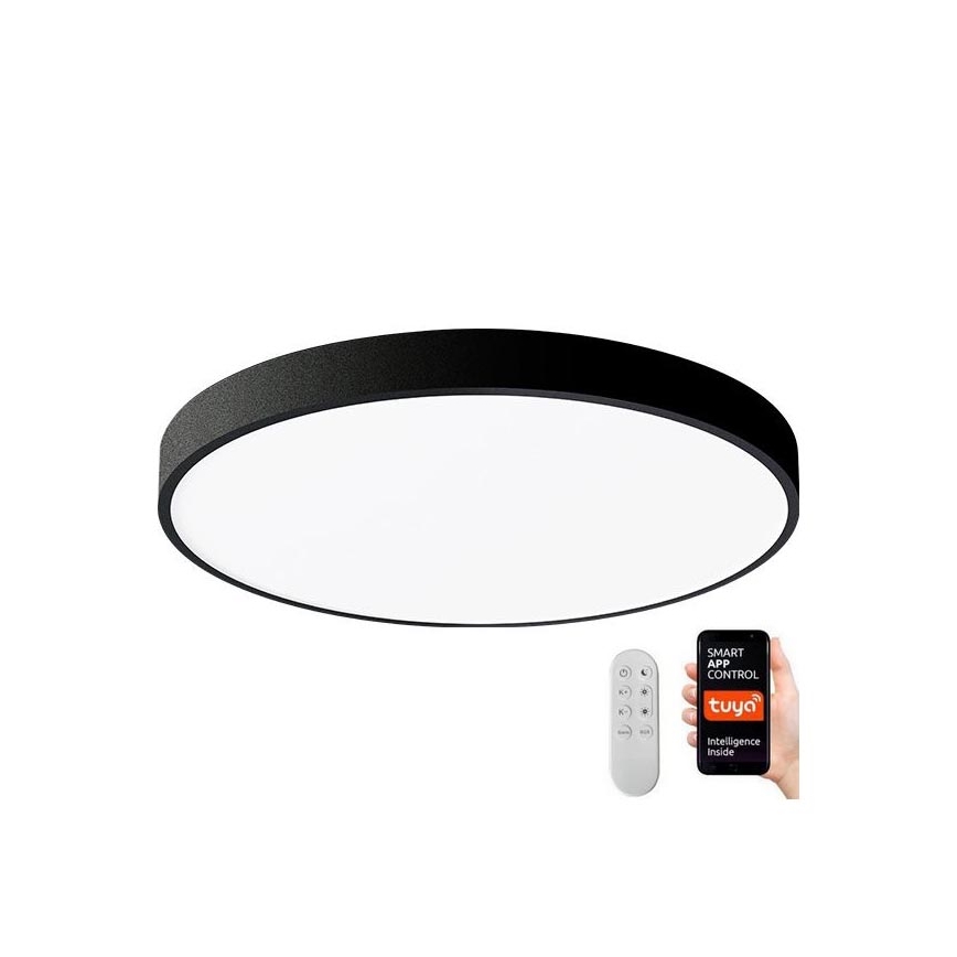 Immax NEO 07248L - LED Pritemdomas lubinis šviestuvas NEO LITE SEMPLICI LED/36W/230V 3000-6000K Wi-Fi Tuya juoda + nuotolinio valdymo pultas