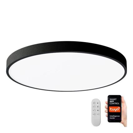 Immax NEO 07249L - LED Pritemdomas lubinis šviestuvas NEO LITE SEMPLICI LED/48W/230V 3000-6000K Wi-Fi Tuya juoda + nuotolinio valdymo pultas
