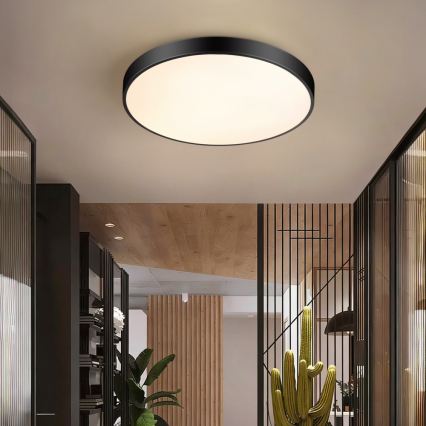 Immax NEO 07250L - LED Pritemdomas lubinis šviestuvas NEO LITE SEMPLICI LED/60W/230V 3000-6000K Wi-Fi Tuya juoda + nuotolinio valdymo pultas