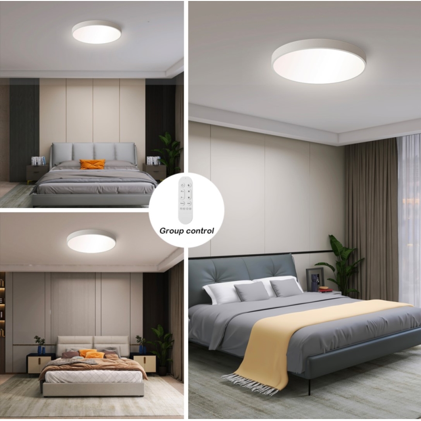 Immax NEO 07251L - LED Pritemdomas lubinis šviestuvas NEO LITE SEMPLICI LED/36W/230V 3000-6000K Wi-Fi Tuya balta + nuotolinio valdymo pultas