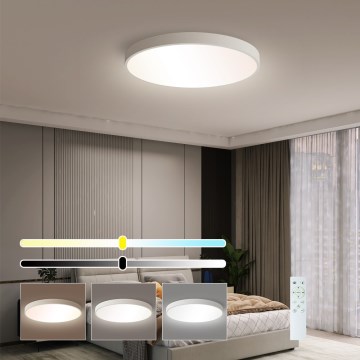 Immax NEO 07252L - LED Pritemdomas lubinis šviestuvas NEO LITE SEMPLICI LED/48W/230V 3000-6000K Wi-Fi Tuya balta + nuotolinio valdymo pultas