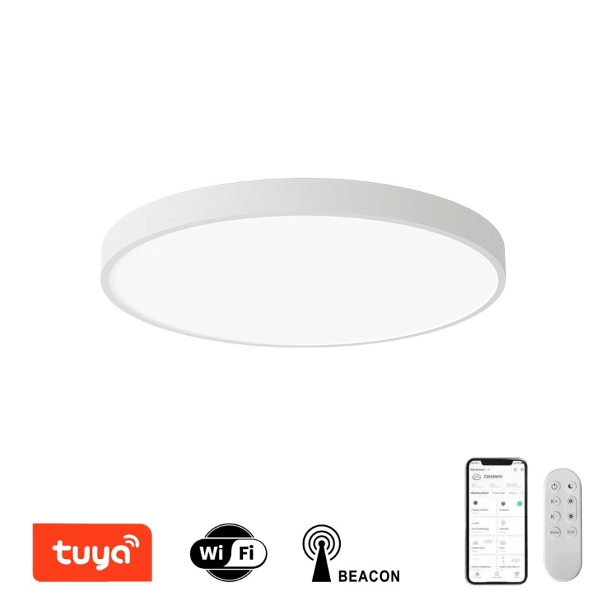 Immax NEO 07252L - LED Pritemdomas lubinis šviestuvas NEO LITE SEMPLICI LED/48W/230V 3000-6000K Wi-Fi Tuya balta + nuotolinio valdymo pultas