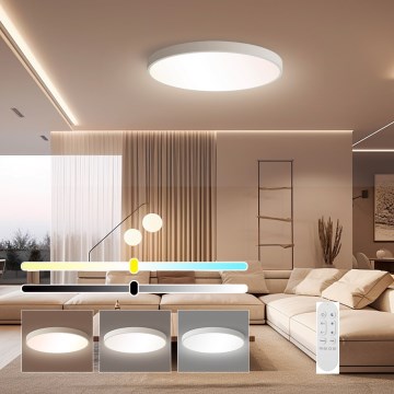 Immax NEO 07253L - LED Pritemdomas lubinis šviestuvas NEO LITE SEMPLICI LED/60W/230V 3000-6000K Wi-Fi Tuya balta + nuotolinio valdymo pultas
