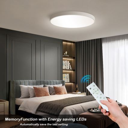 Immax NEO 07253L - LED Pritemdomas lubinis šviestuvas NEO LITE SEMPLICI LED/60W/230V 3000-6000K Wi-Fi Tuya balta + nuotolinio valdymo pultas
