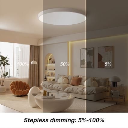Immax NEO 07253L - LED Pritemdomas lubinis šviestuvas NEO LITE SEMPLICI LED/60W/230V 3000-6000K Wi-Fi Tuya balta + nuotolinio valdymo pultas