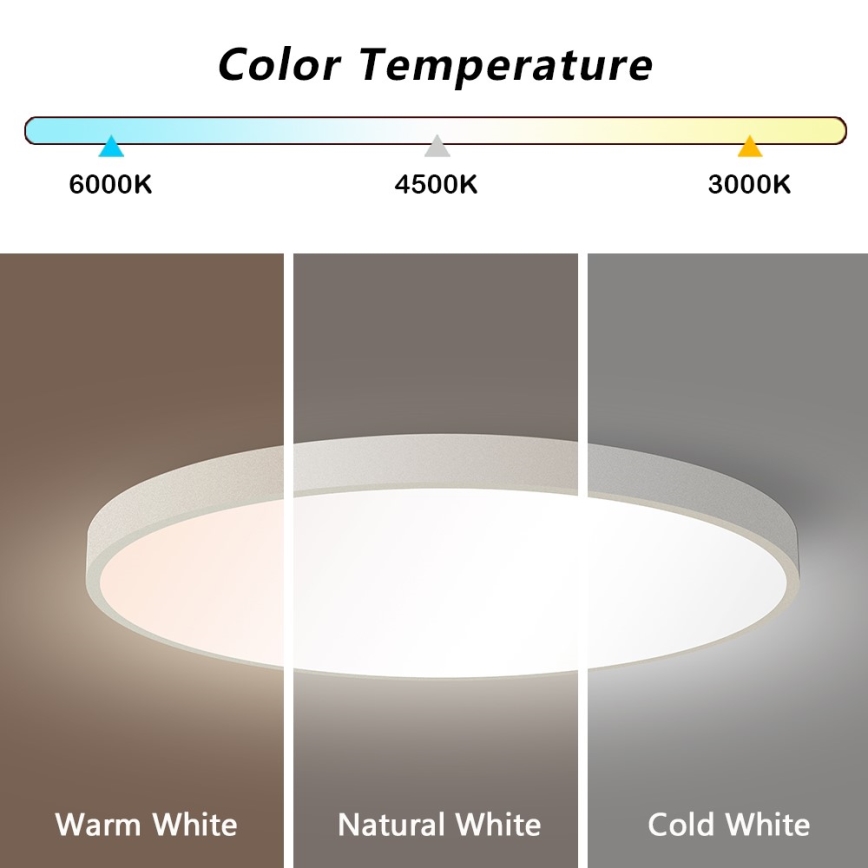 Immax NEO 07253L - LED Pritemdomas lubinis šviestuvas NEO LITE SEMPLICI LED/60W/230V 3000-6000K Wi-Fi Tuya balta + nuotolinio valdymo pultas