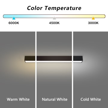 Immax NEO 07254L - LED Pritemdomas lubinis šviestuvas NEO LITE LUNGO LED/20W/230V 3000-6000K Wi-Fi Tuya juoda + nuotolinio valdymo pultas