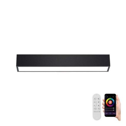Immax NEO 07254L - LED Pritemdomas lubinis šviestuvas NEO LITE LUNGO LED/20W/230V 3000-6000K Wi-Fi Tuya juoda + nuotolinio valdymo pultas