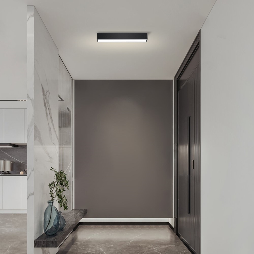 Immax NEO 07254L - LED reguliuojamas lubų šviestuvas NEO LITE LUNGO LED/20W/230V 3000-6000K Wi-Fi Tuya juodas + nuotolinio valdymo pultas