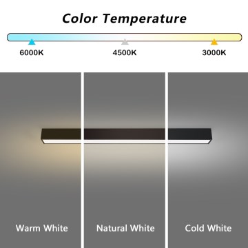 Immax NEO 07255L - LED Pritemdomas lubinis šviestuvas NEO LITE LUNGO LED/20W/230V 3000-6000K Wi-Fi Tuya juoda + nuotolinio valdymo pultas
