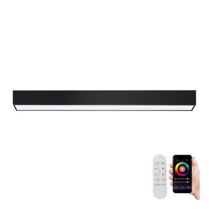 Immax NEO 07255L - LED Pritemdomas lubinis šviestuvas NEO LITE LUNGO LED/20W/230V 3000-6000K Wi-Fi Tuya juoda + nuotolinio valdymo pultas
