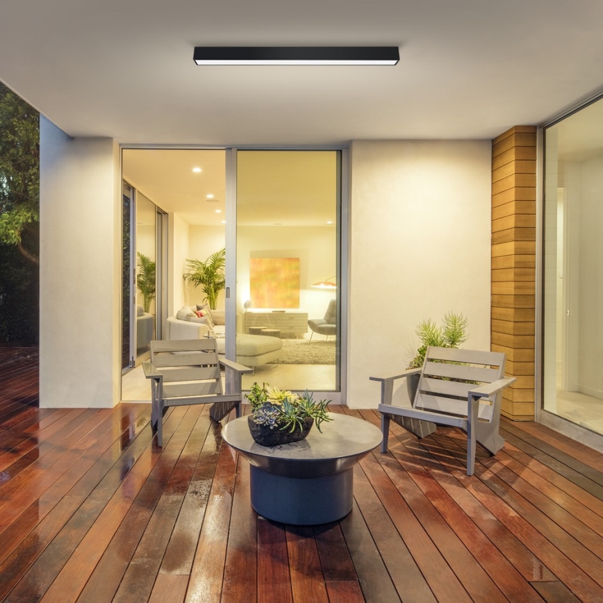 Immax NEO 07255L - LED Pritemdomas lubinis šviestuvas NEO LITE LUNGO LED/20W/230V 3000-6000K Wi-Fi Tuya juoda + nuotolinio valdymo pultas